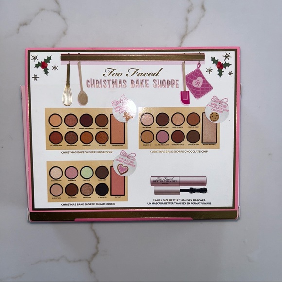 Too Faced 3 Piece Christmas Bake Shoppe Eyeshadow Palette Gift Set with Mascara - Picture 5 of 13
